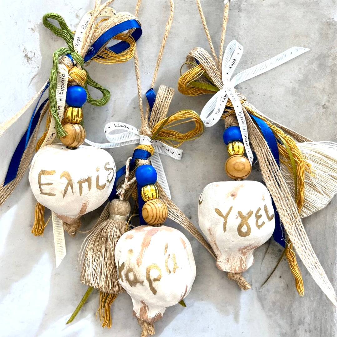 Ceramic Lucky Garlic Ornament