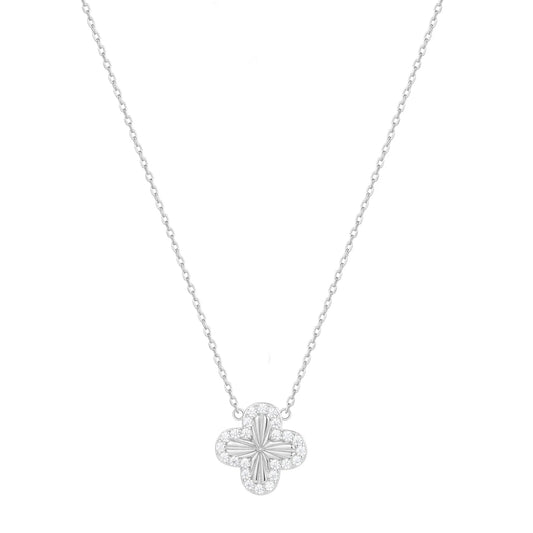 Tuscany Clover Silver Necklace