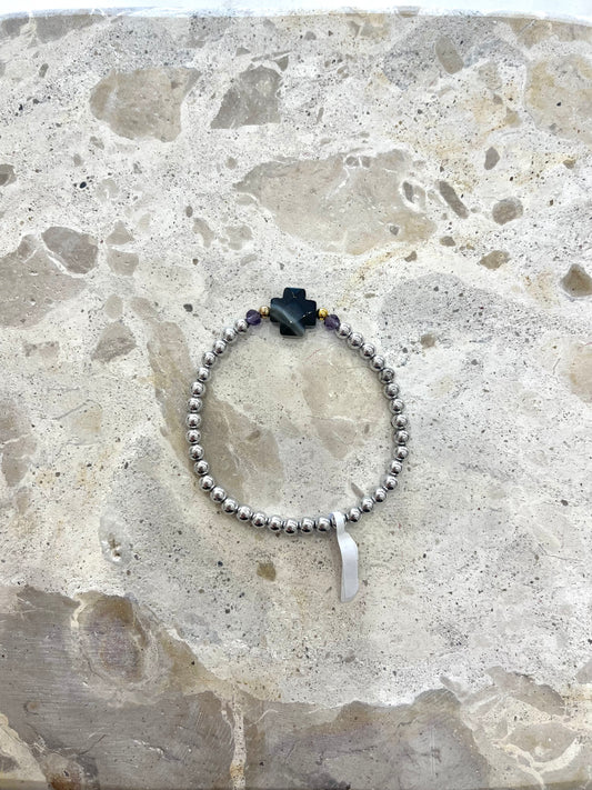 Beaded Crucifix Bracelet