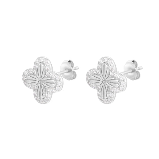 Tuscany Clover Silver Earrings