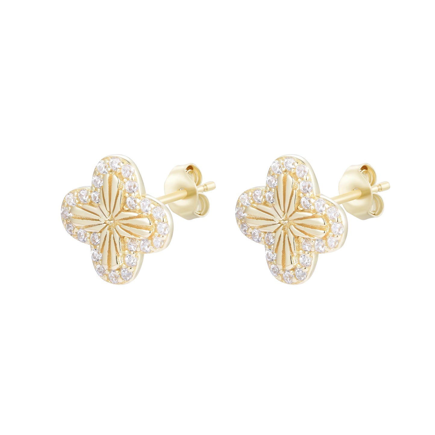 Tuscany Clover Gold Earings