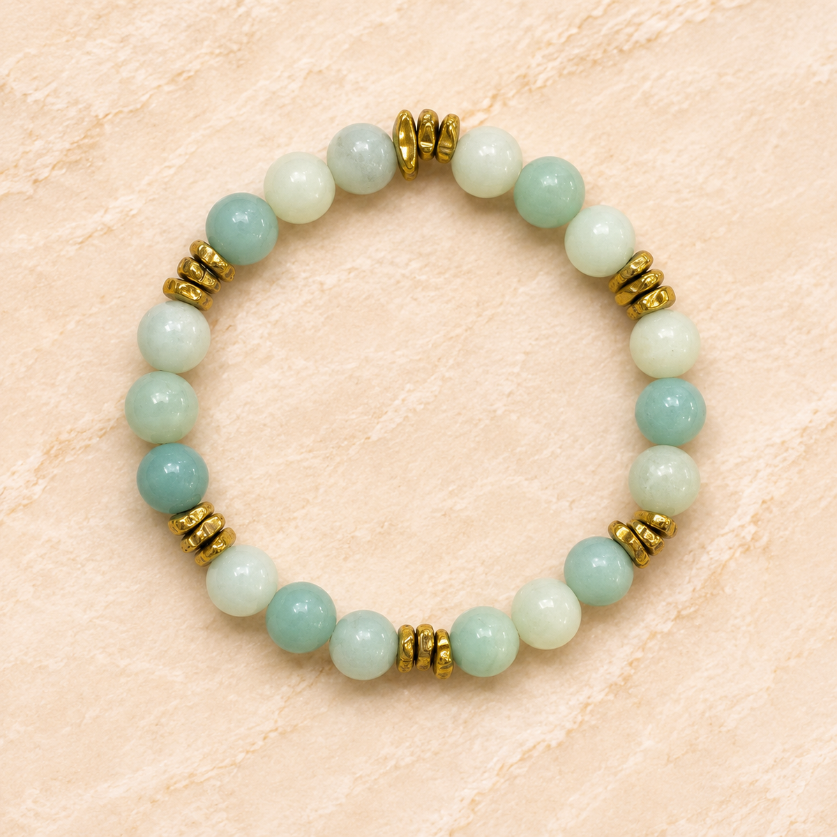 Amazonite Gemstone Beaded Bracelet