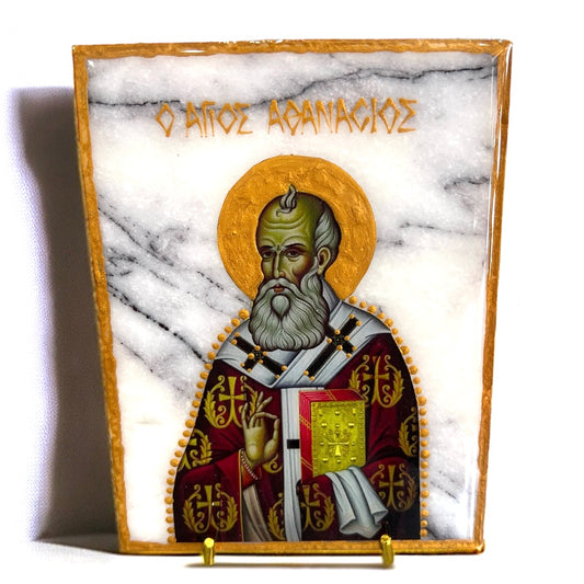 Saint Athanasios On Marble