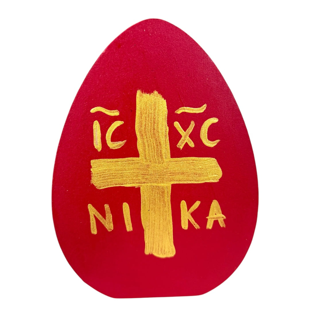 Hand-Painted Nika Wooden Egg