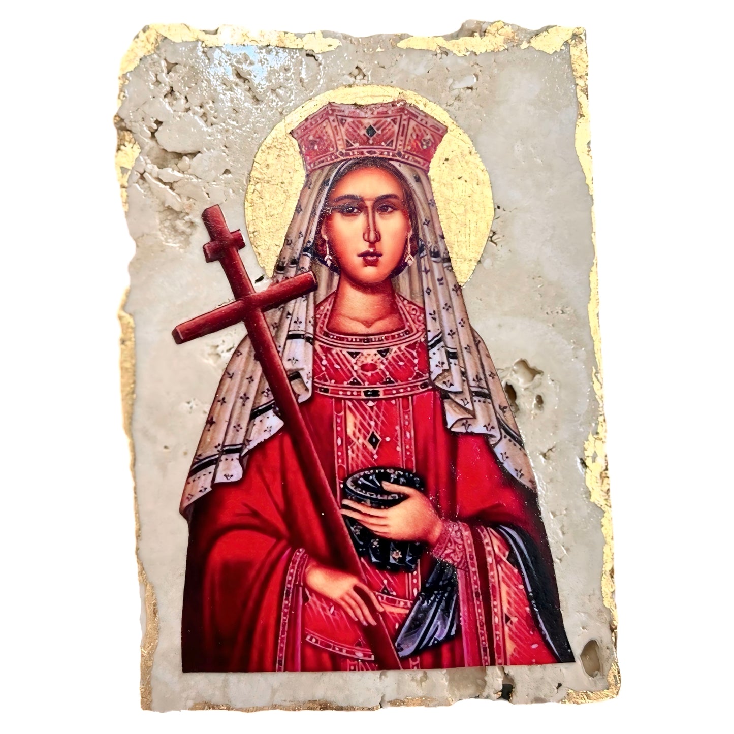 Saint Eleni On Travertine