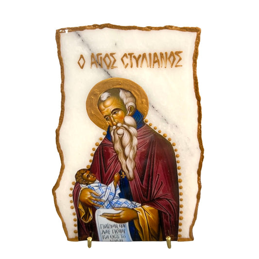 Saint Stylanos On Marble