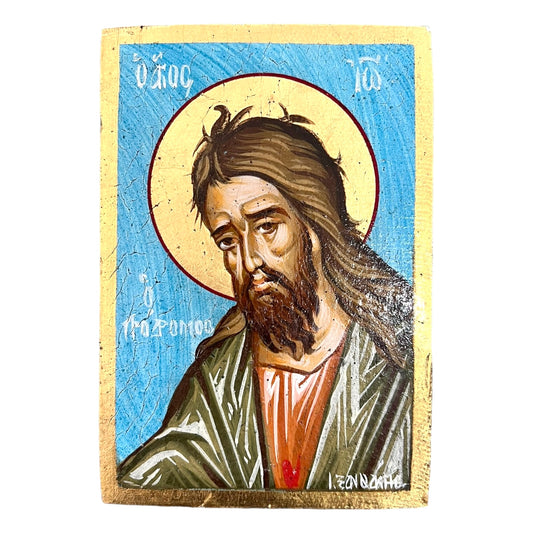 Saint John/Ioannis  Hand Painted Wooden Icon