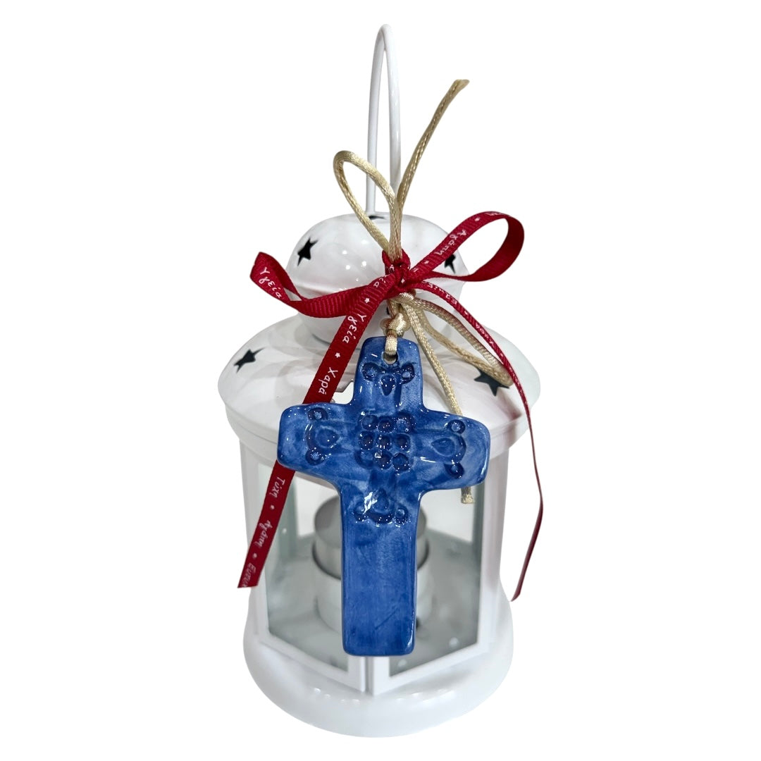 Handmade Ceramic Cross Lantern