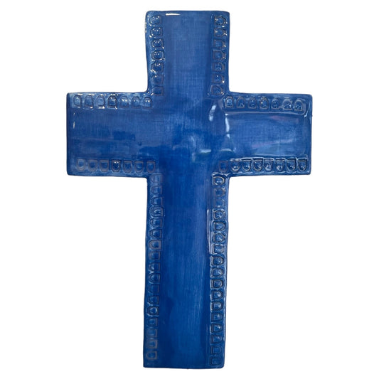 Navy Blue Ceramic Cross