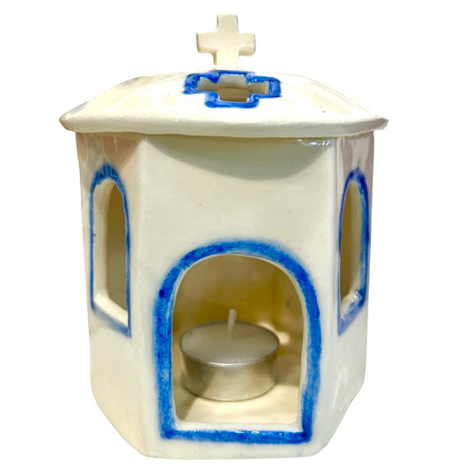 Ceramic Church Tea Light Dome