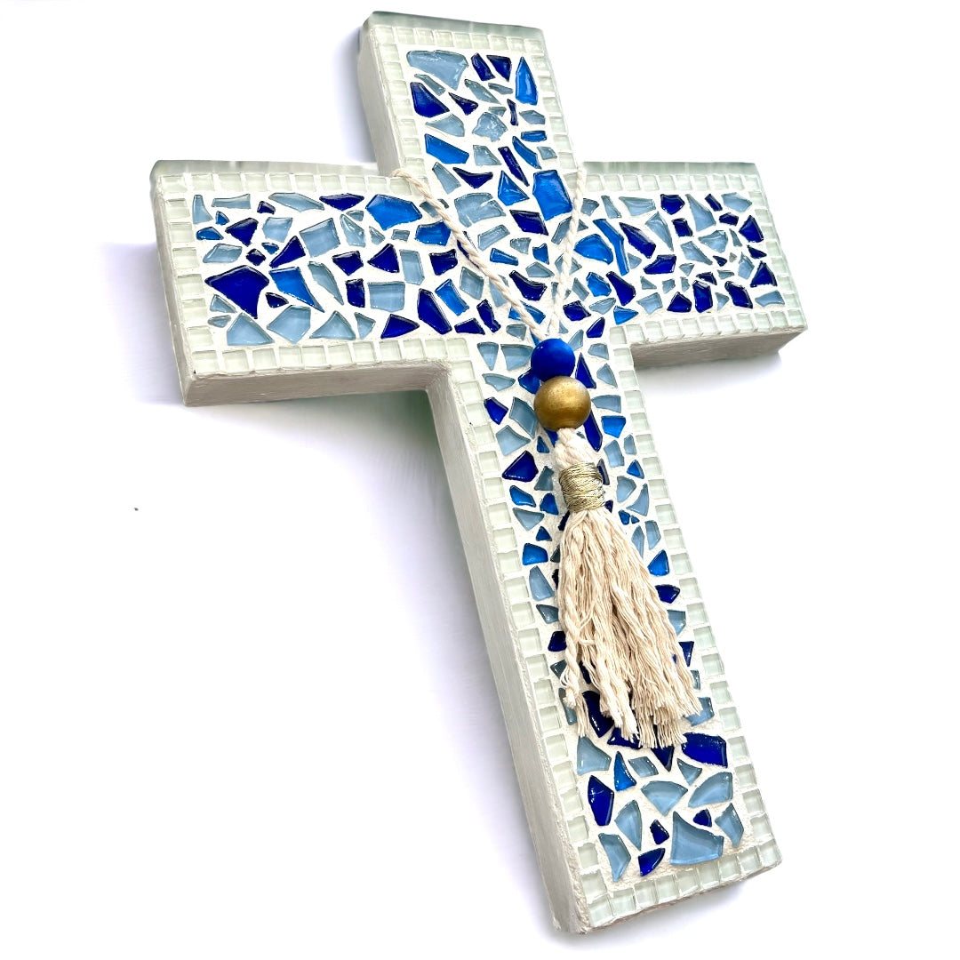 Large Mosaic Handmade Timber Cross