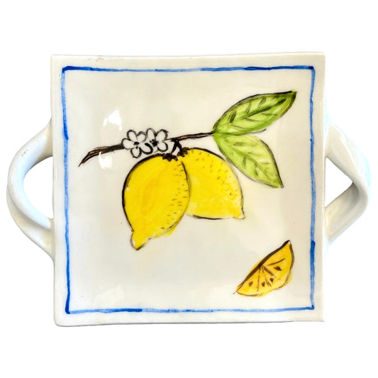 Ceramic Lemons Square Plate