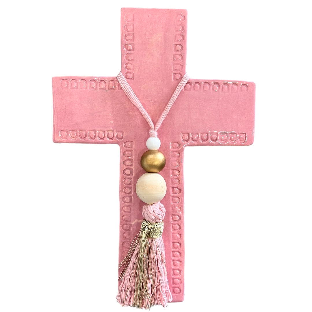 Pink Ceramic Cross