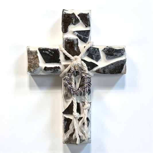 Charcoal Marble Chip Cross