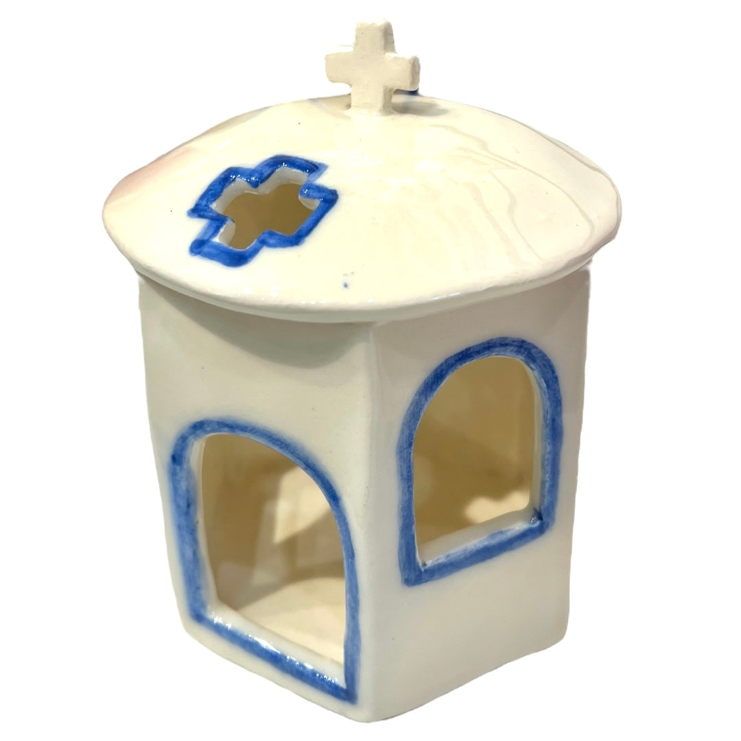 Ceramic Church Tea Light Dome