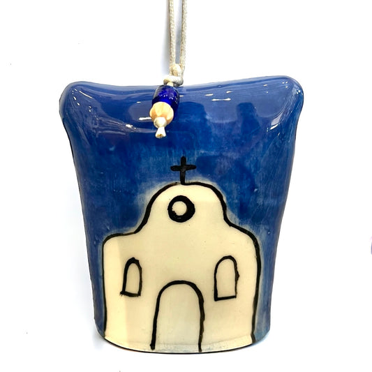 Handmade Ceramic Bell ~ Navy