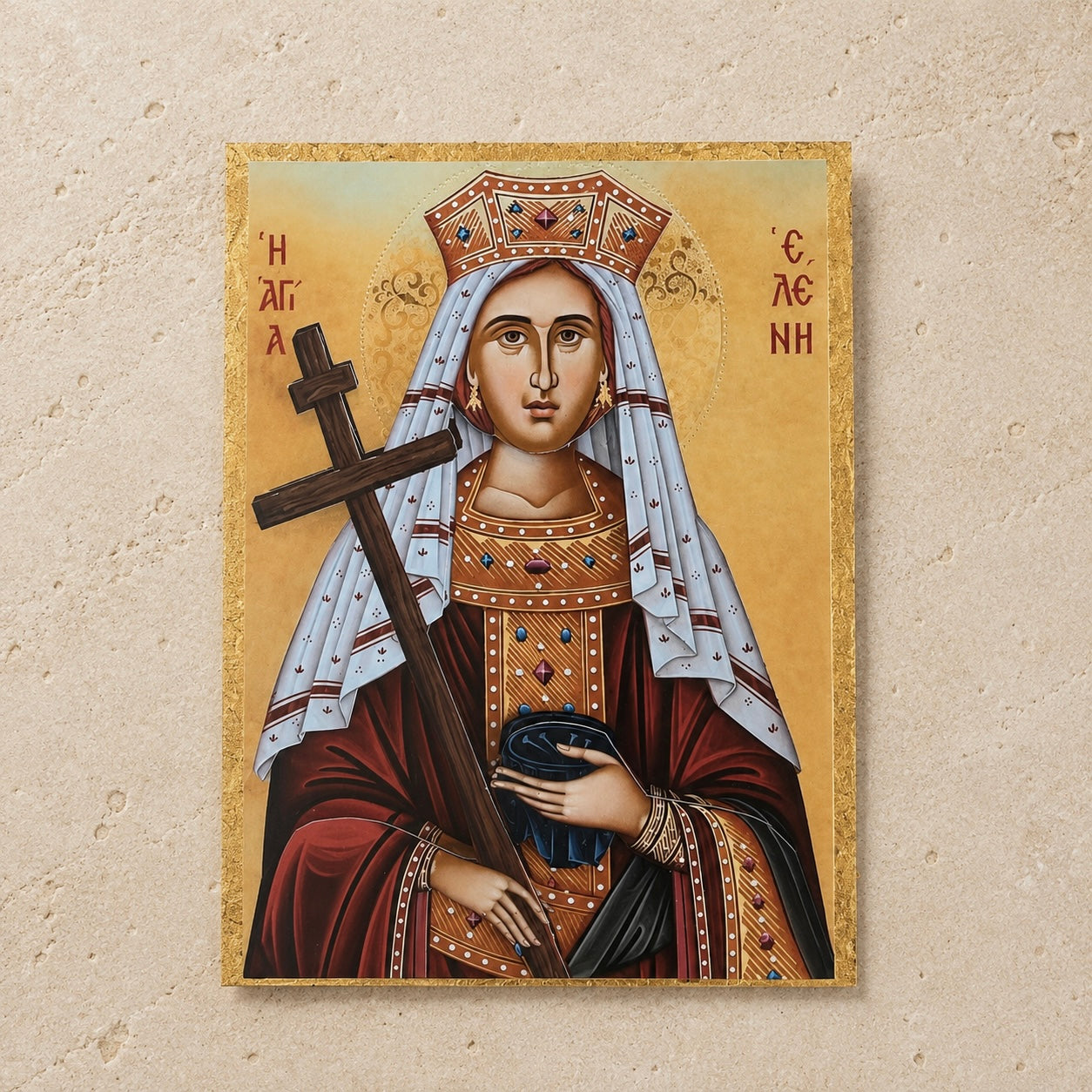 Saint Eleni Icon Blank Card
