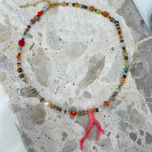 Mediterranean Beaded Necklace