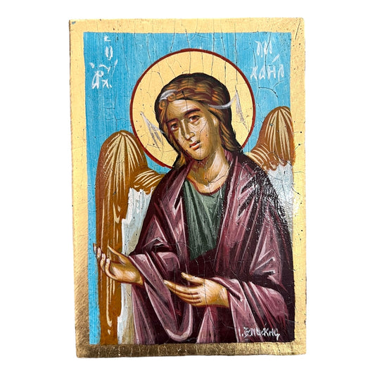 Archangel Mihali HandPainted Wooden Icon