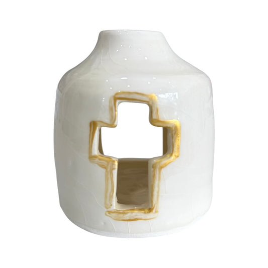 Small Ceramic Tea Light White