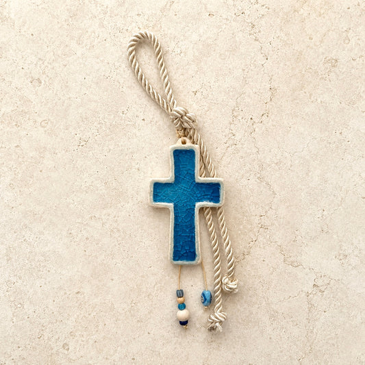 Turquoise Ceramic Cross