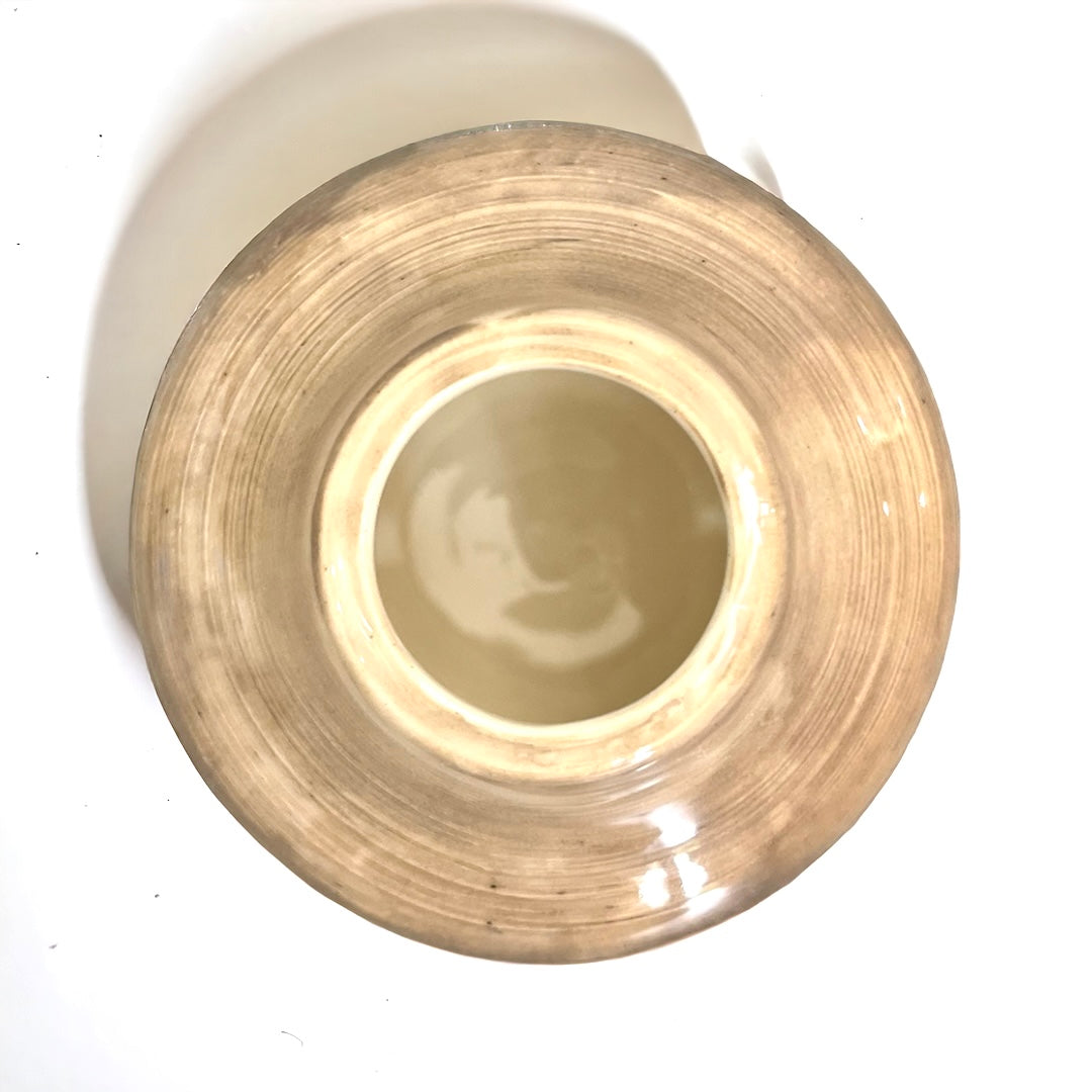 Handmade Ceramic Small Beige Tea Light