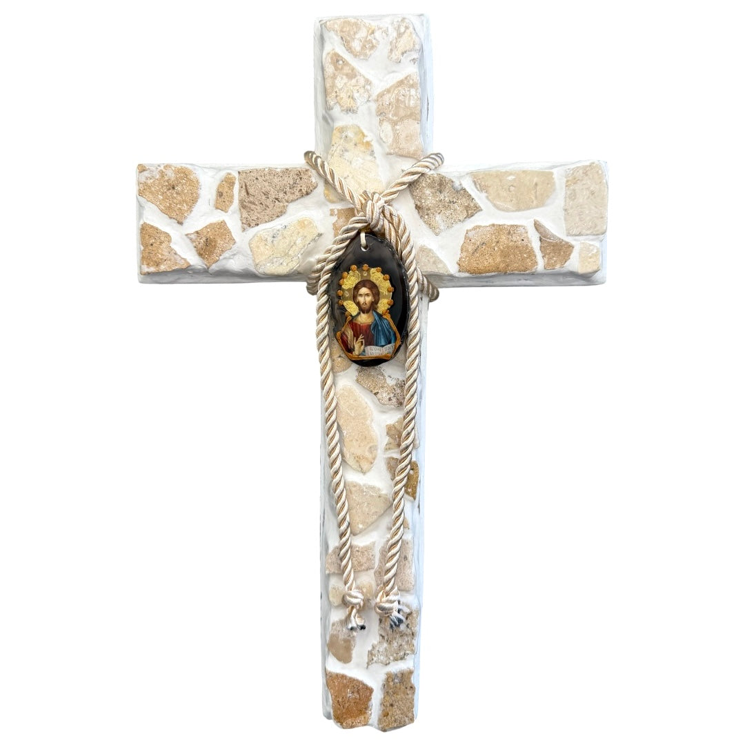 Jesus Icon Marble Cross – Studio by Zee