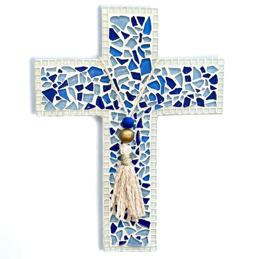 Large Mosaic Handmade Timber Cross