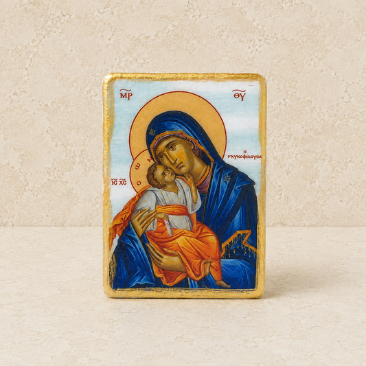 Mary & Jesus Marble Icom