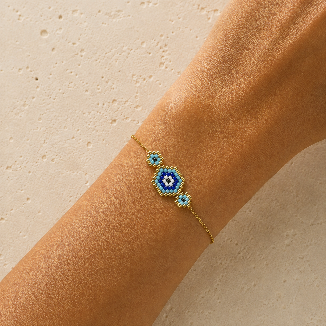Blue Evil Eye Handwoven Bracelet