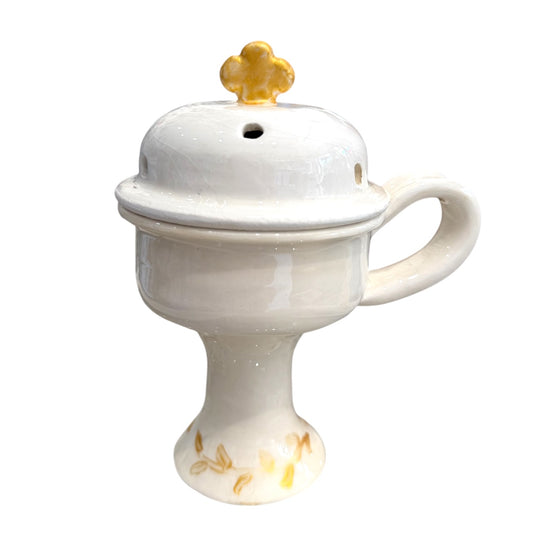 Incense Ceramic Burner White