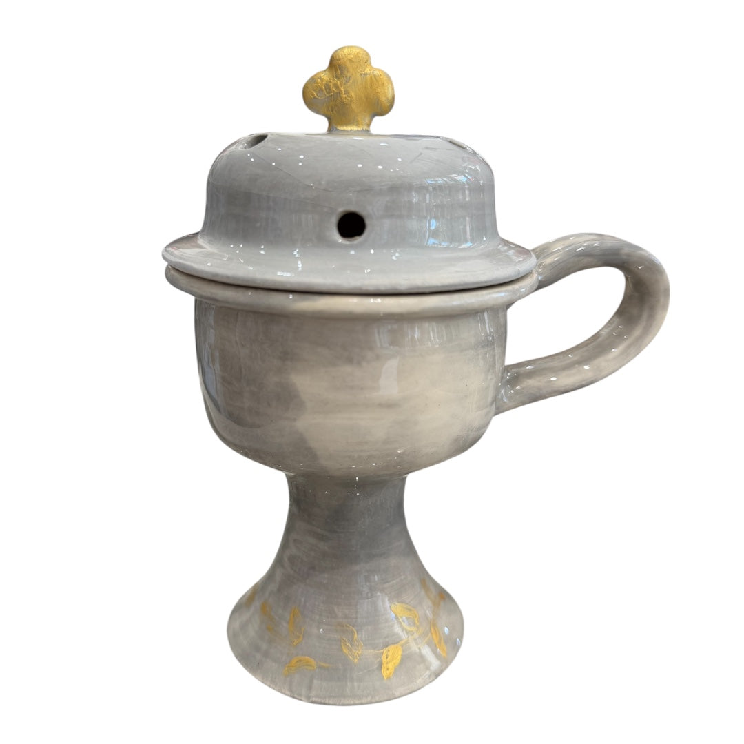 Incense Ceramic Burner Grey