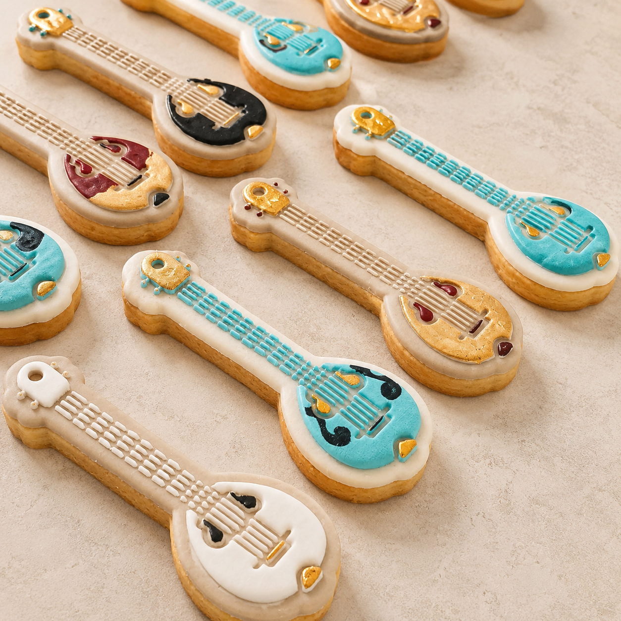 Bouzouki Sugar Cookie - Blue