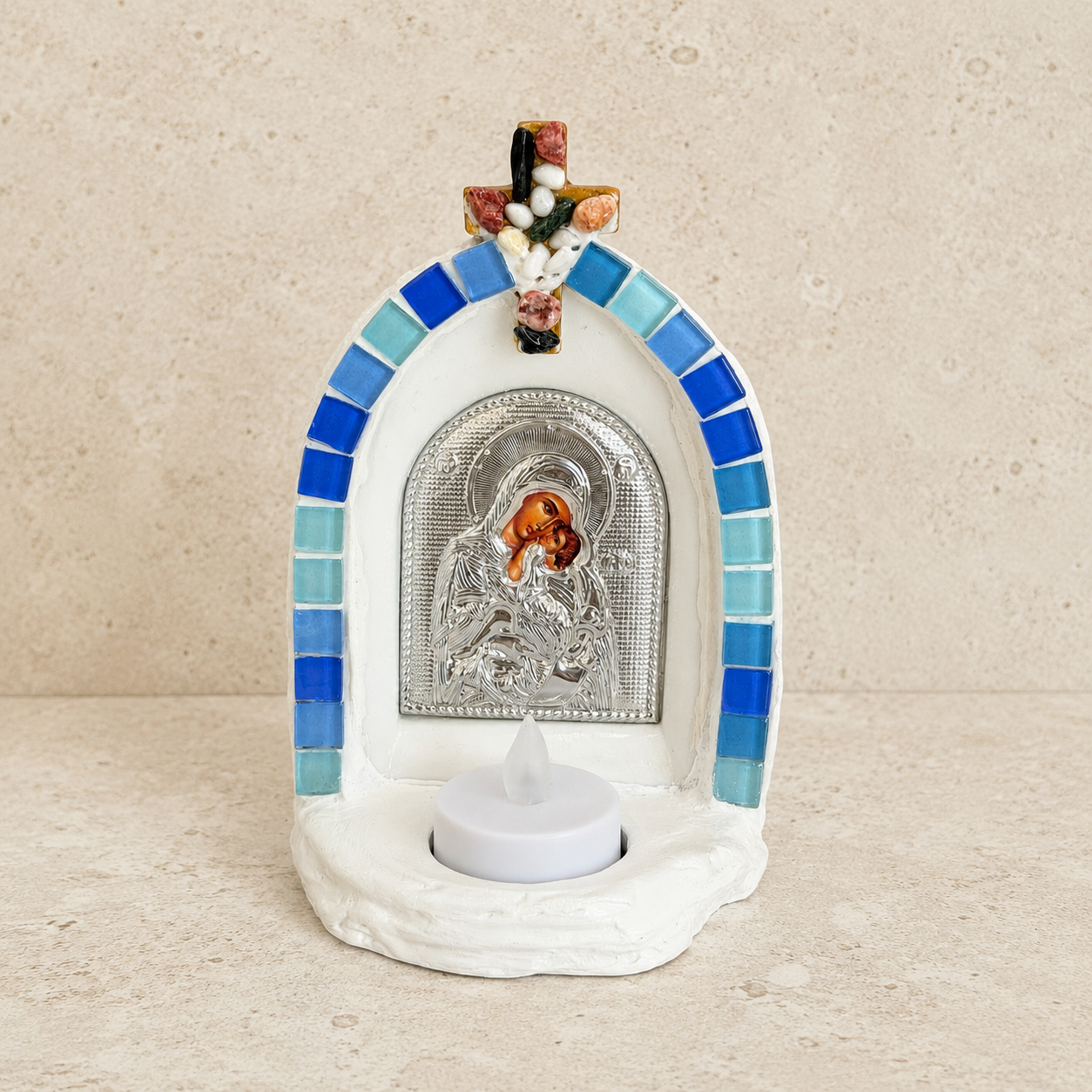 Ceramic Icon Alter Blue Mosaic