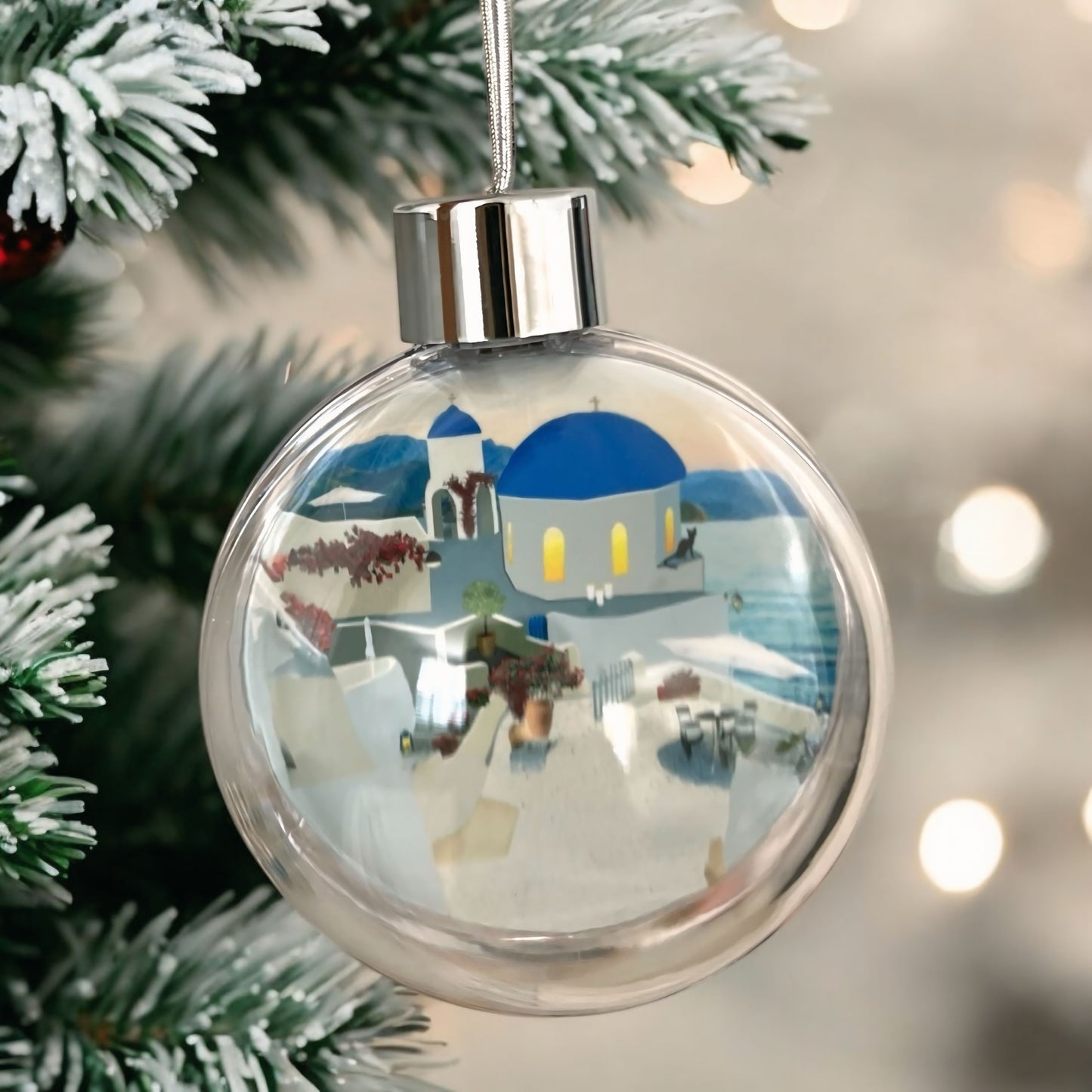 Santorini Christmas Bauble