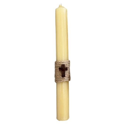 Pure Beeswax Candle & Cross