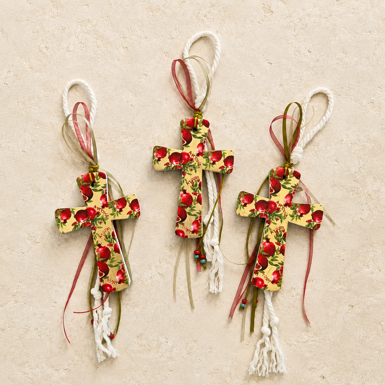 Pomegranate Ceramic Cross