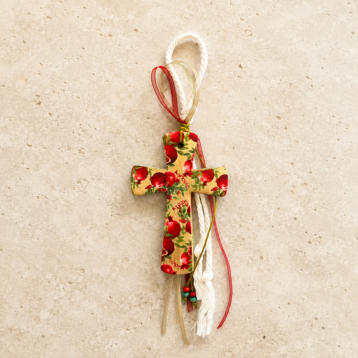 Pomegranate Ceramic Cross