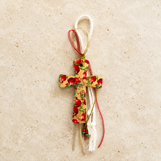 Pomegranate Ceramic Cross