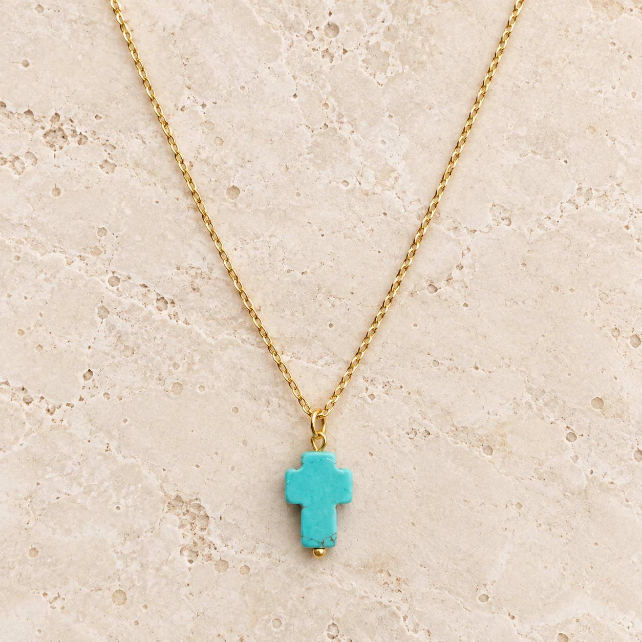 Turquoise Cross Necklace