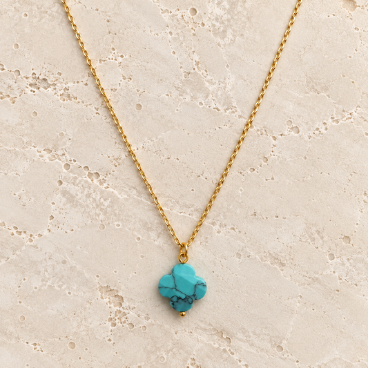 Turquoise Clover Necklace