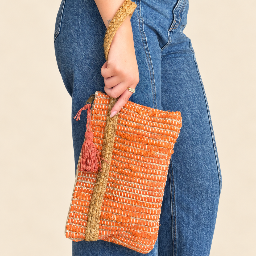 Orange Kourelou Clutch