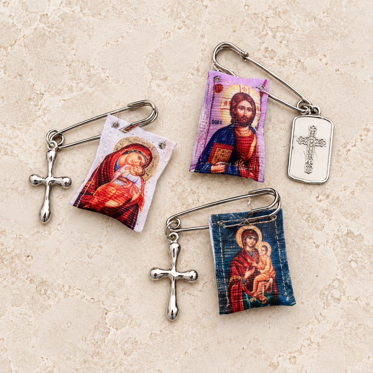 Filakto Icon Pin - Jesus Christ Lilac