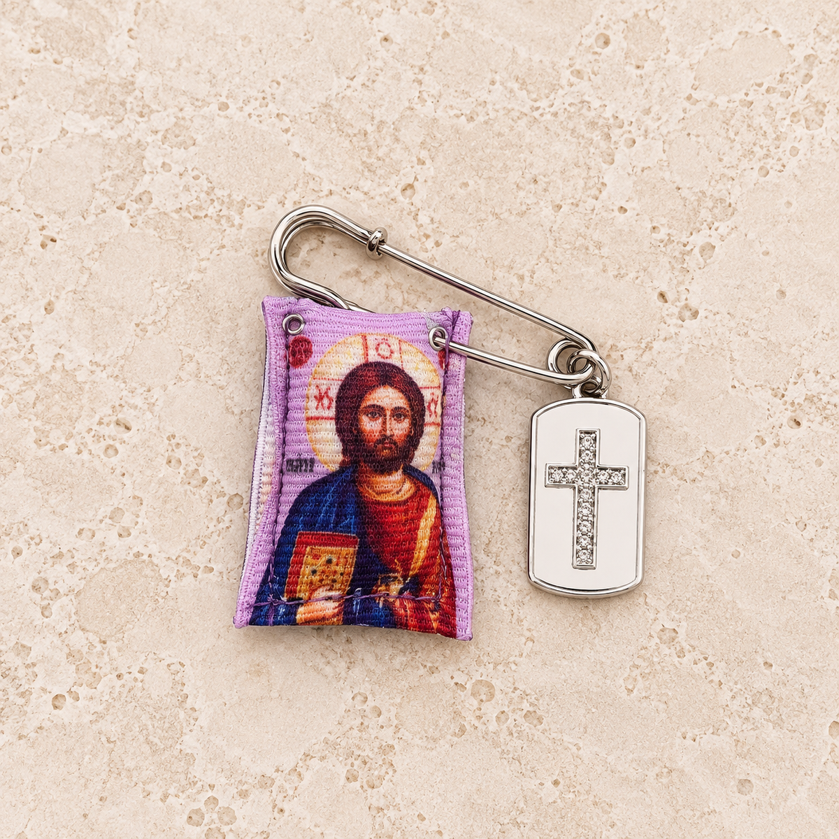 Filakto Icon Pin - Jesus Christ Lilac