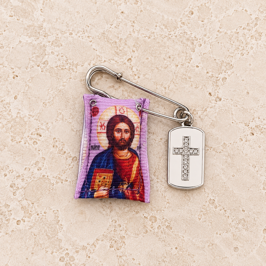 Filakto Icon Pin - Jesus Christ Lilac