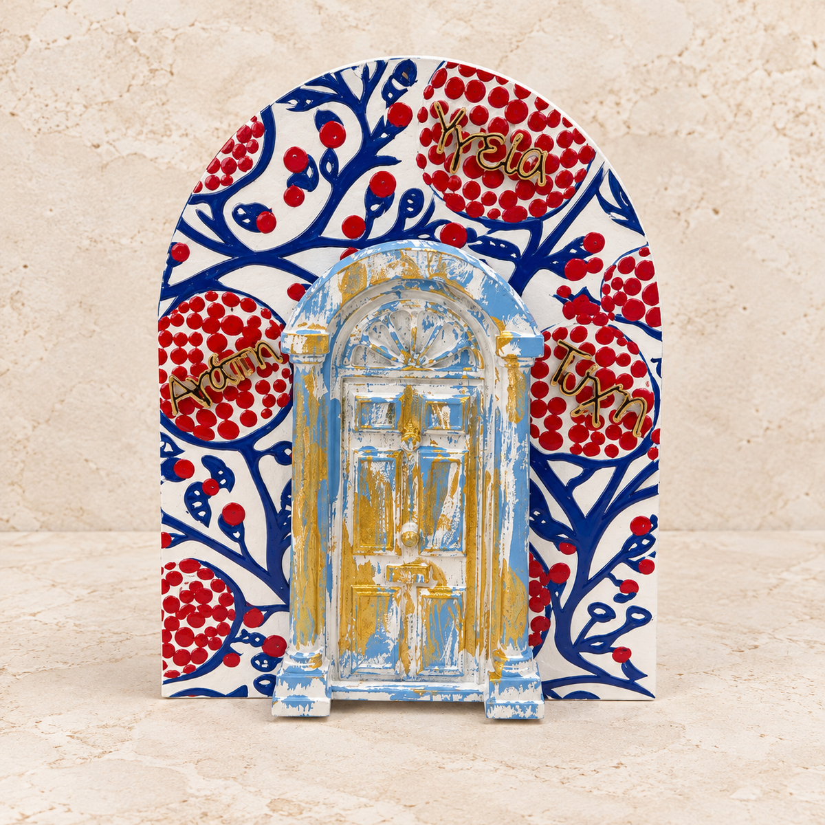 Wooden Pomegranate Door Ornament