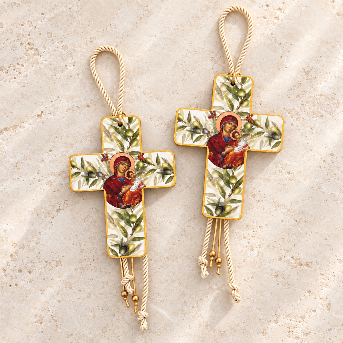 Olive Icon Ceramic Cross