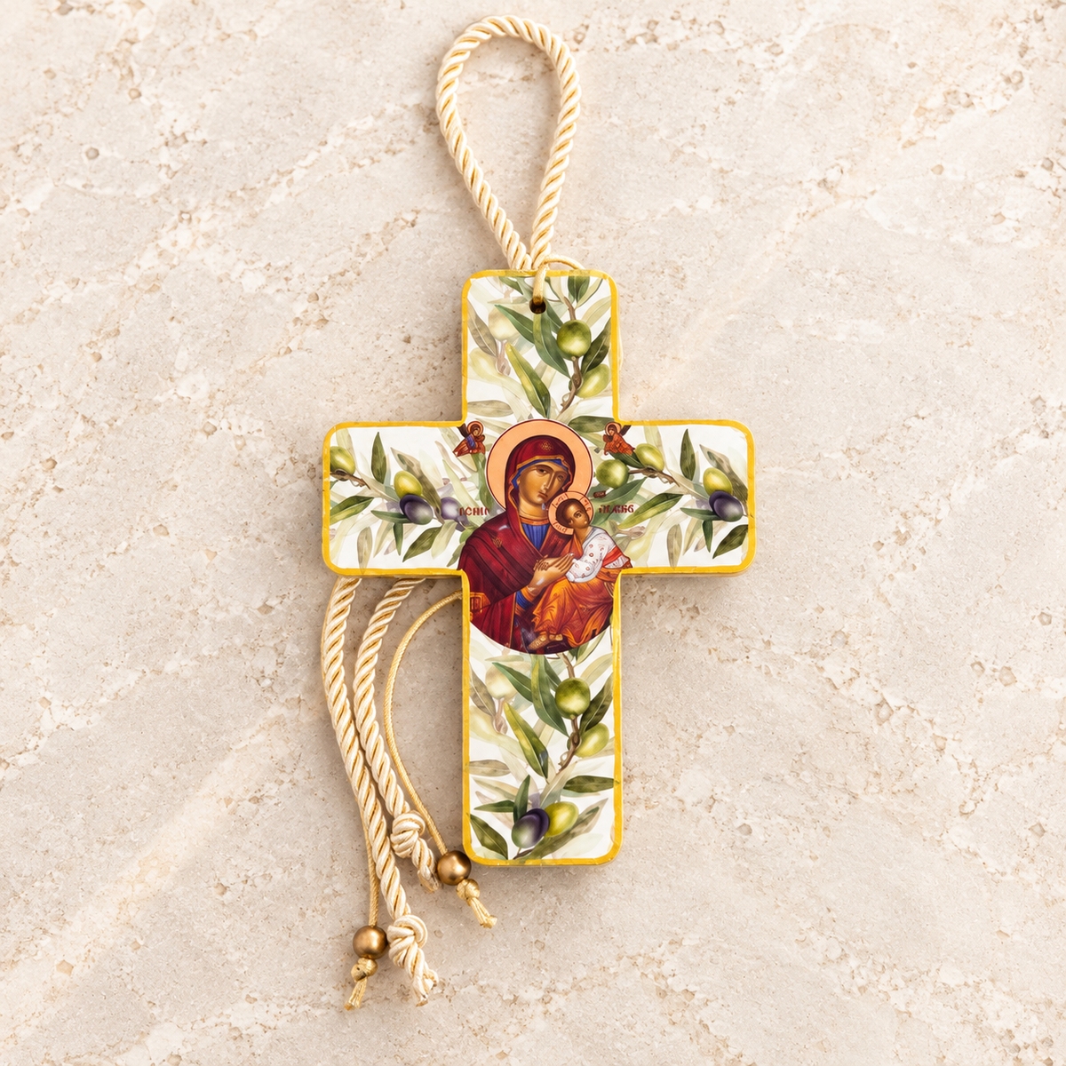 Olive Icon Ceramic Cross