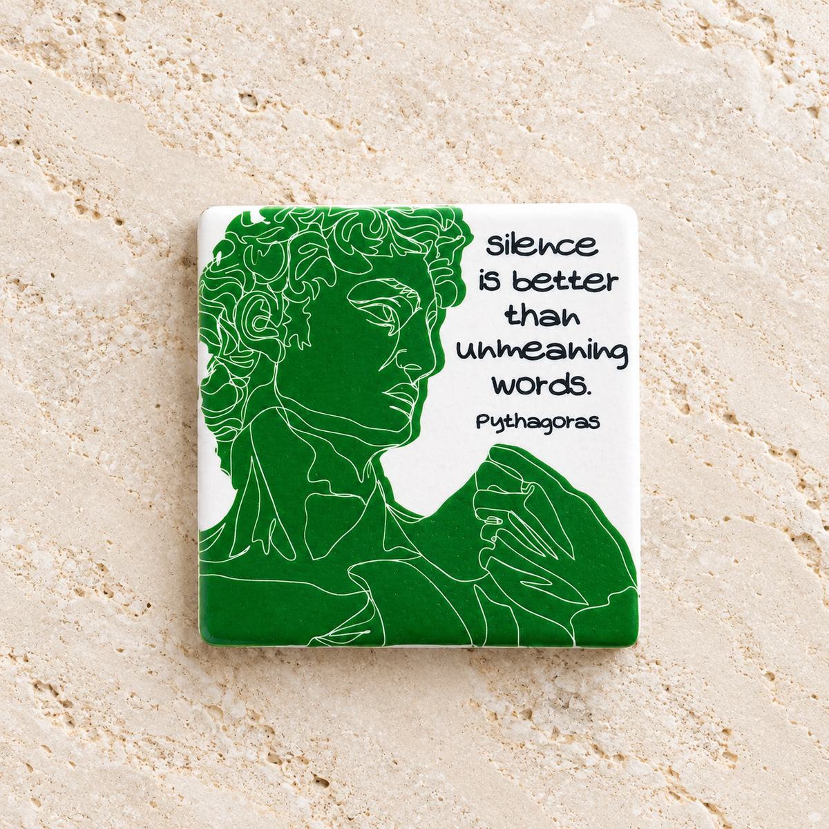 Pythagoras Marble Coaster