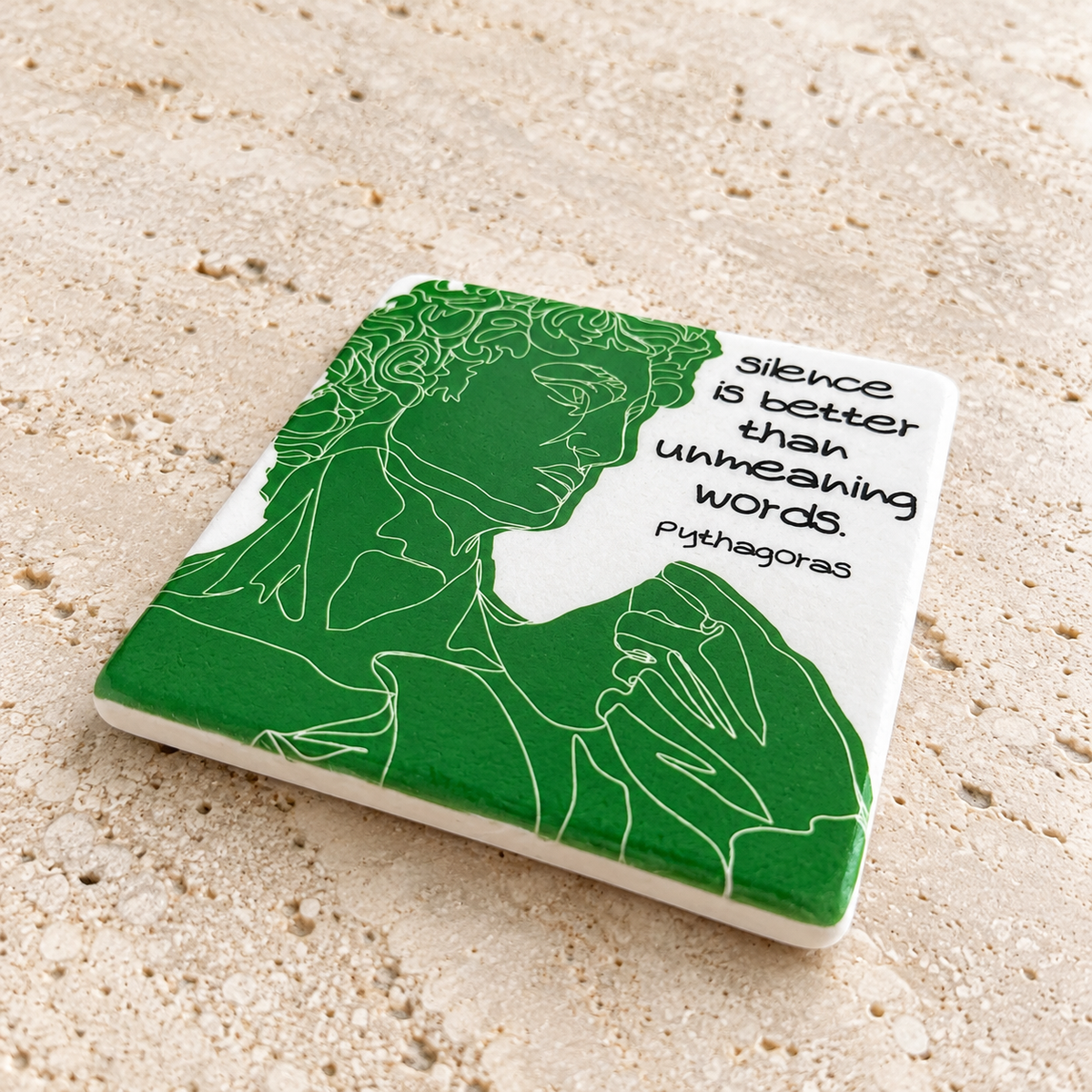 Pythagoras Marble Coaster